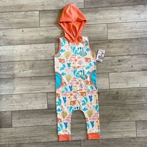 NWT Rag | Disney’s The Little Mermaid Princess Ariel Hooded Romper | Size: 5/6